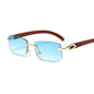 Frameless Wood Grain Eyeglasses - DunbiBeauty, LLC