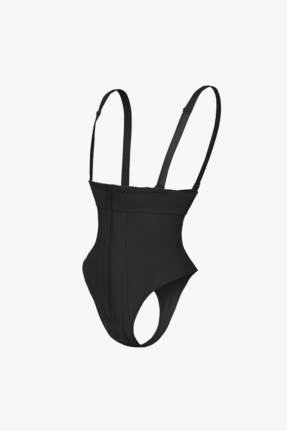 Full Size Adjustable Strap Zip-Up Shaping Bodysuit - DunbiBeauty, LLC