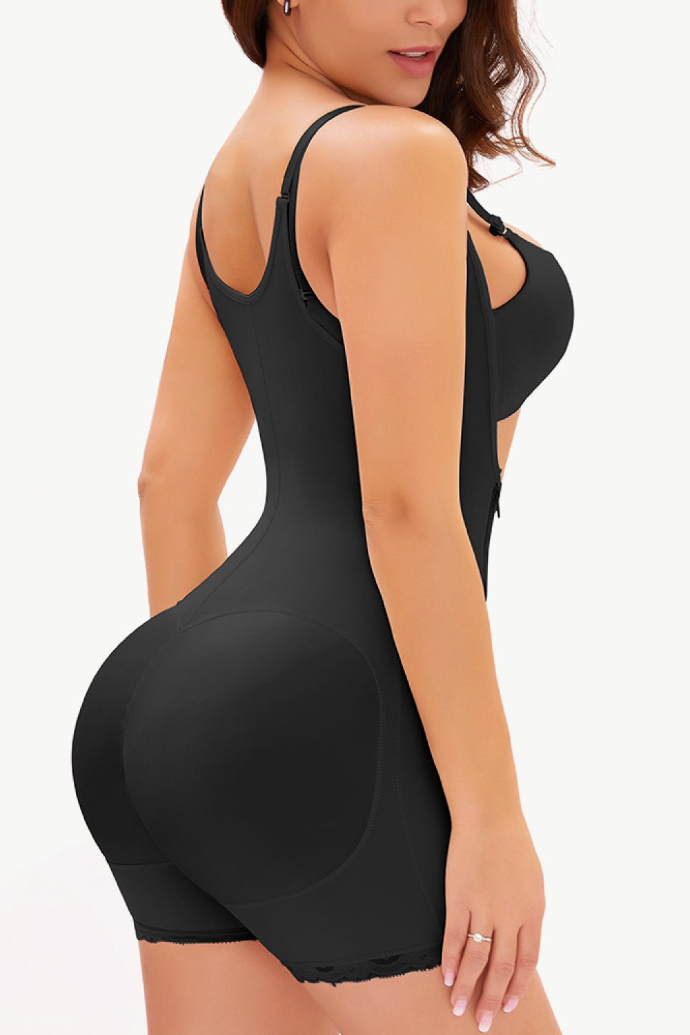 Full Size Side Zipper Under-Bust Shaping Bodysuit - DunbiBeauty, LLC