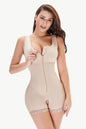 Full Size Zip-Up Scoop Neck Lace Trim Shapewear - DunbiBeauty, LLC