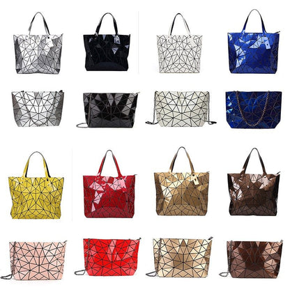 Geometric Hologram Tote Bag - DunbiBeauty, LLC