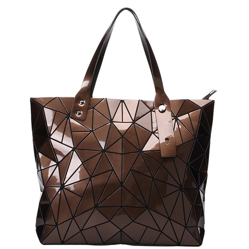 Geometric Hologram Tote Bag - DunbiBeauty, LLC