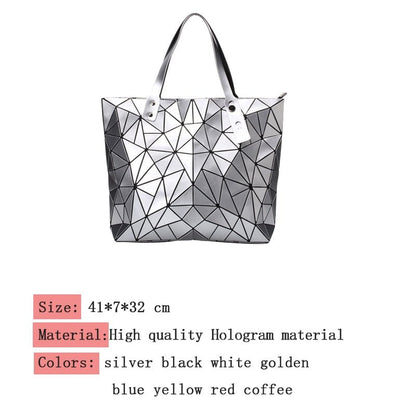 Geometric Hologram Tote Bag - DunbiBeauty, LLC