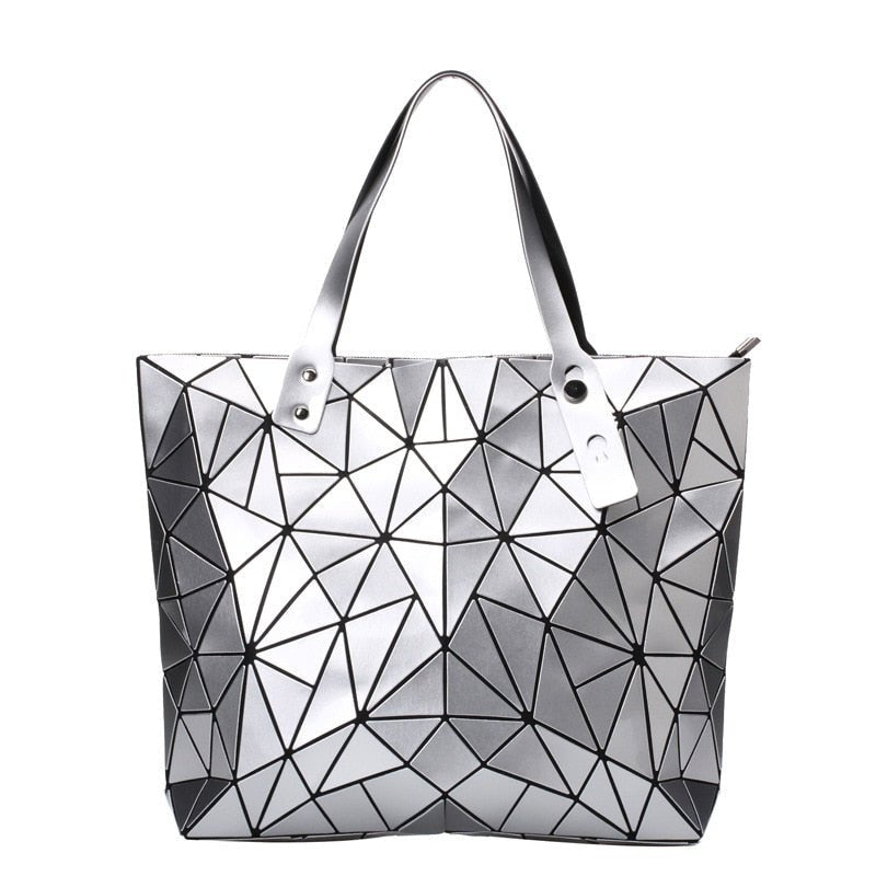 Geometric Hologram Tote Bag - DunbiBeauty, LLC