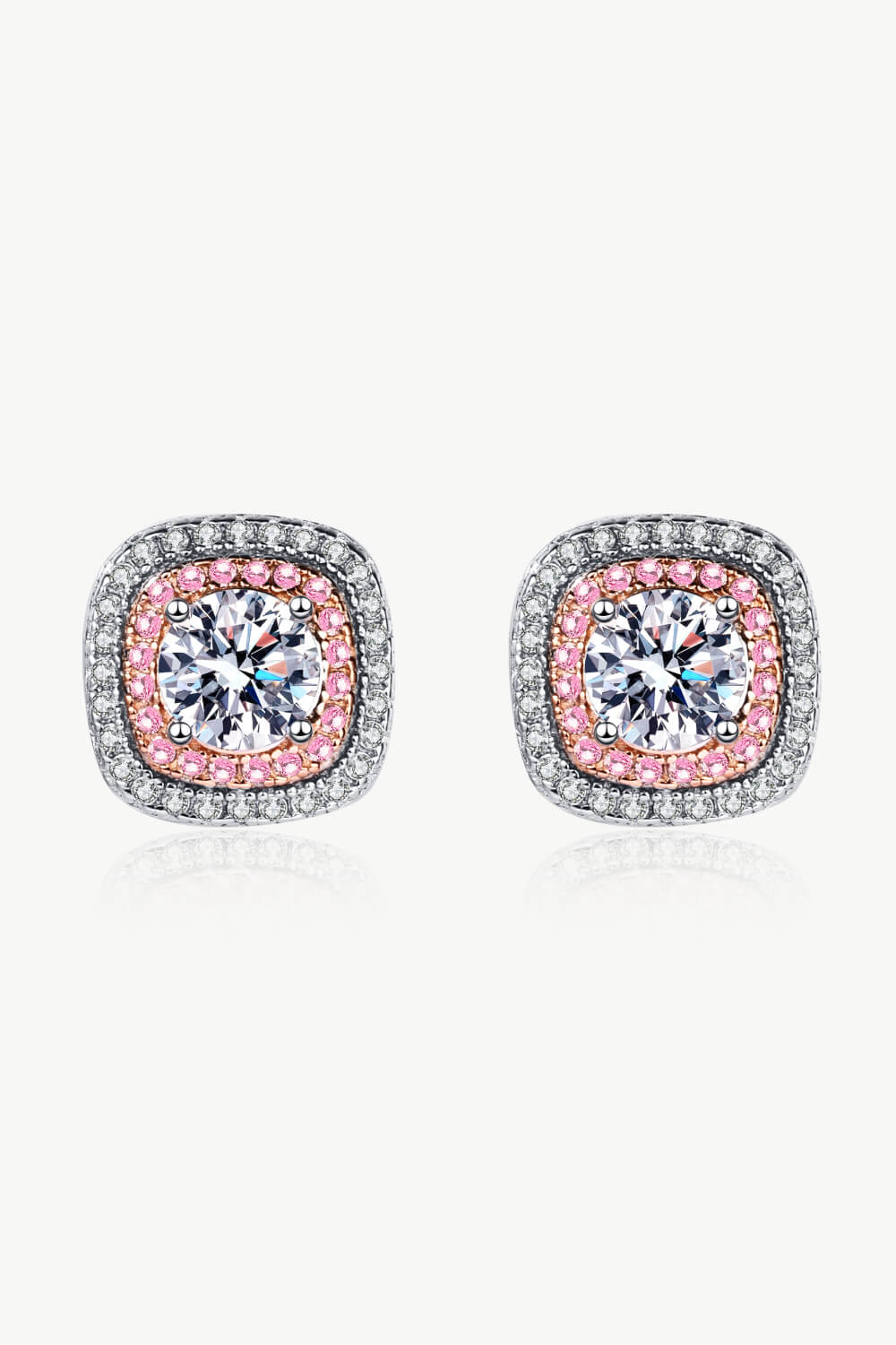 Geometric Moissanite Stud Earrings - DunbiBeauty, LLC