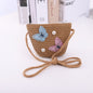 Girl's Butterfly Theme Straw Hat with Matching Bag (Sold Separately) - DunbiBeauty, LLC