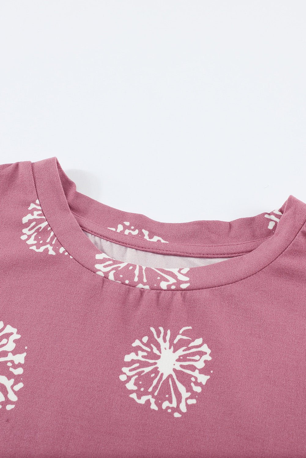 Girls Dandelion Print Round Neck Tee - DunbiBeauty, LLC