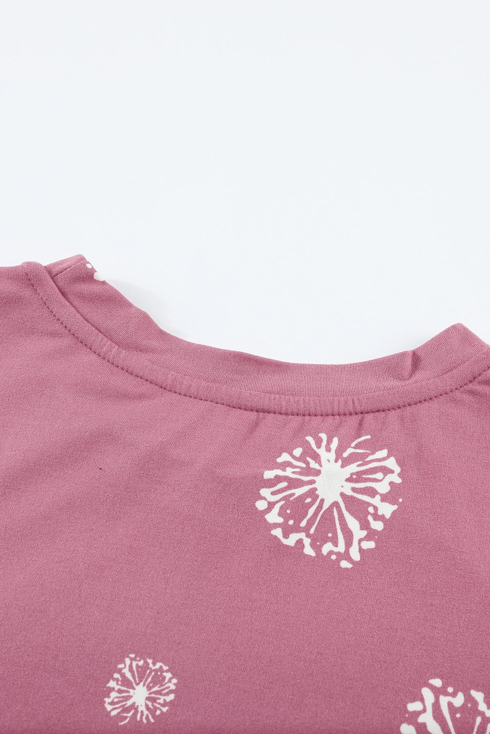 Girls Dandelion Print Round Neck Tee - DunbiBeauty, LLC