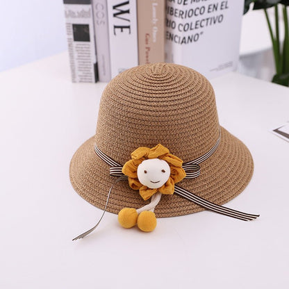 Girl's Happy Sunshine Sun Hat and Matching Shoulder Bag (Sold Separately) - DunbiBeauty, LLC