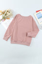 Girls Raglan Sleeve Ribbed Trim Sweatshirt - DunbiBeauty, LLC