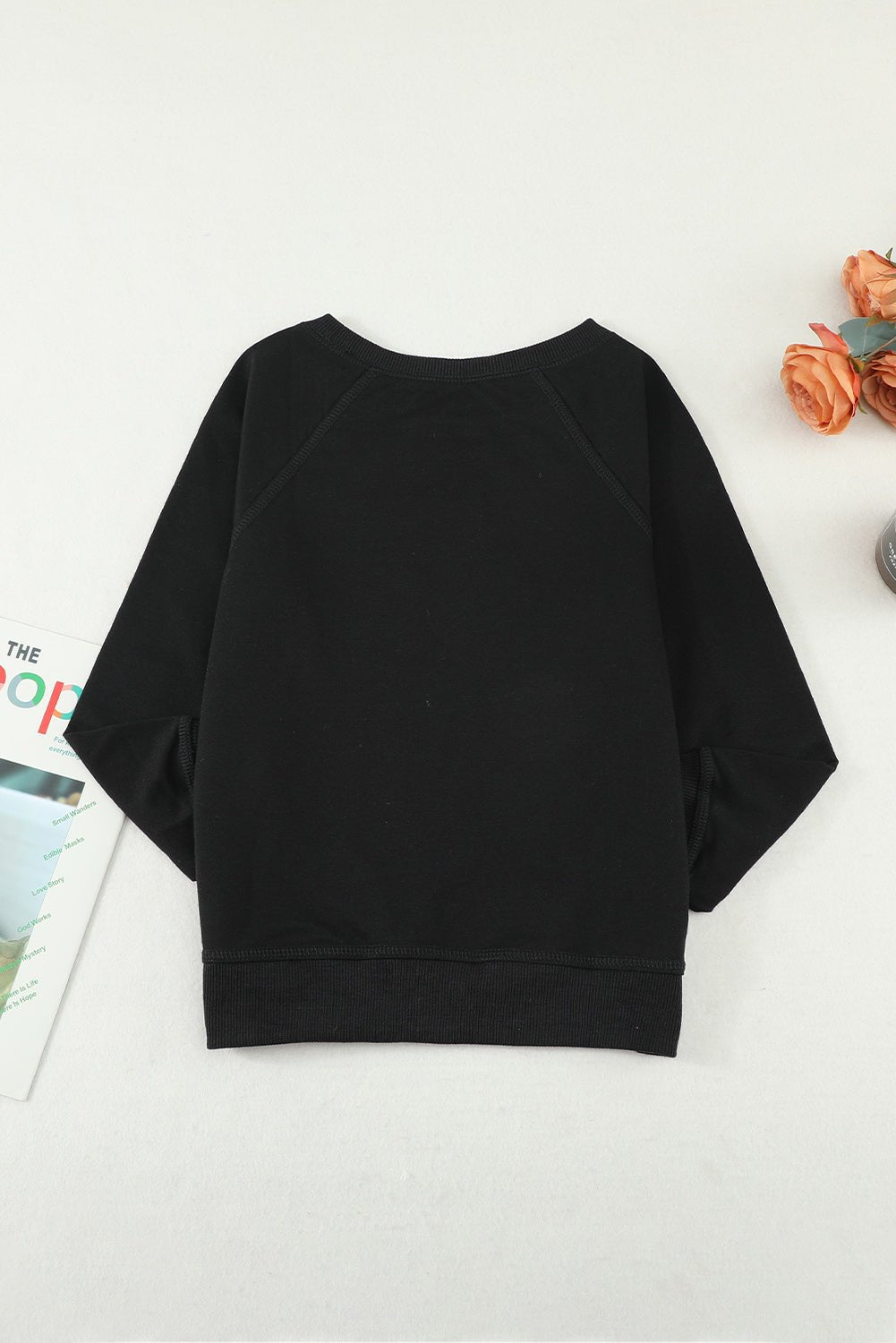 Girls Raglan Sleeve Ribbed Trim Sweatshirt - DunbiBeauty, LLC