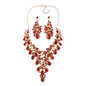 Glam Fashion Water Droplets Crystal Alloy Plating Earrings Necklace Jewelry Set - DunbiBeauty, LLC