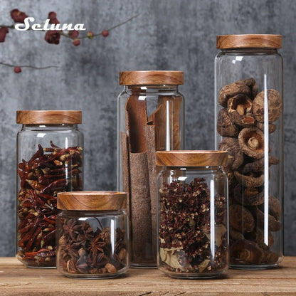 Glass Airtight Kitchen Storage Jar - DunbiBeauty, LLC