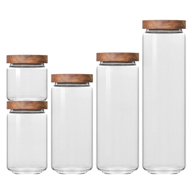 Glass Airtight Kitchen Storage Jar - DunbiBeauty, LLC