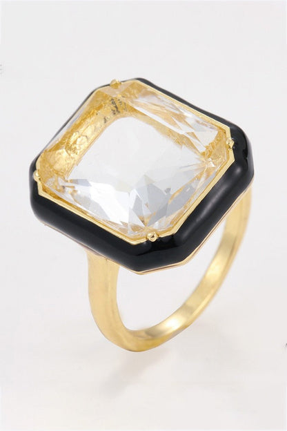 Glass Stone Contrast Ring - DunbiBeauty, LLC