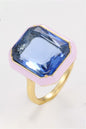 Glass Stone Contrast Ring - DunbiBeauty, LLC