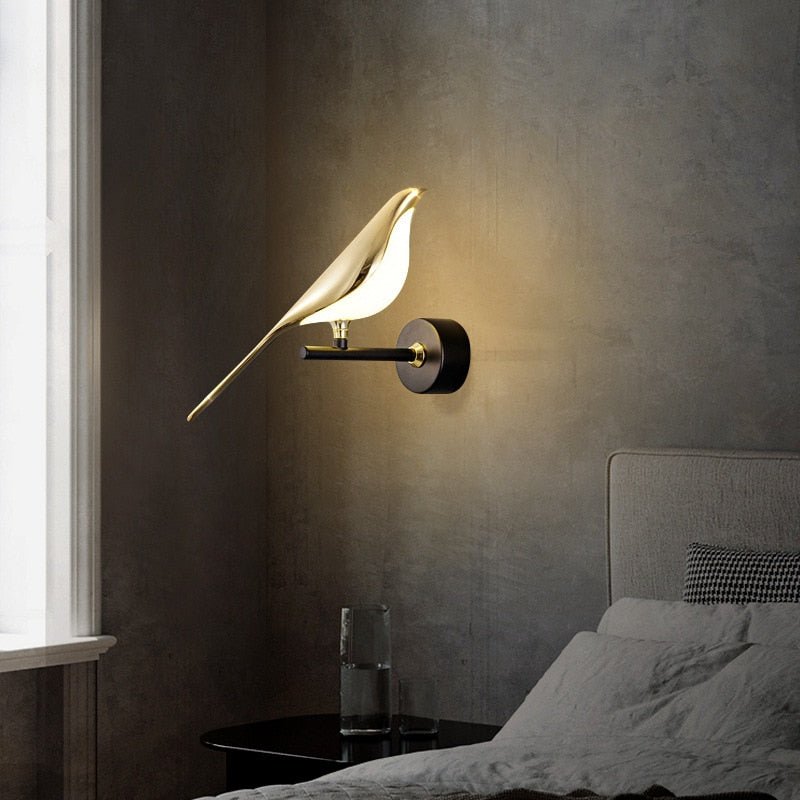 Gold Bird LED Wall Light - DunbiBeauty, LLC