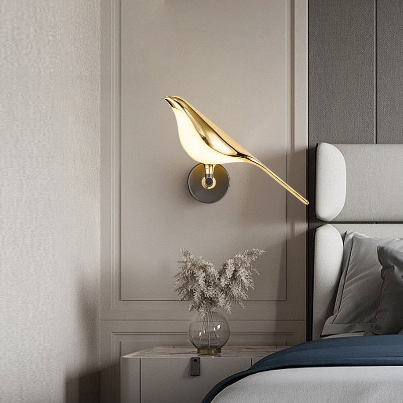 Gold Bird LED Wall Light - DunbiBeauty, LLC