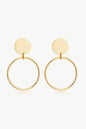 Gold-Plated Stainless Steel Drop Earrings - DunbiBeauty, LLC