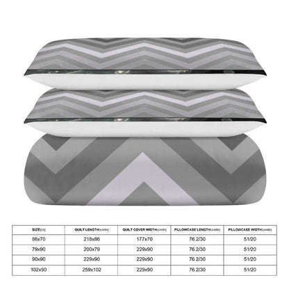 Gray Geometric Galaxy 3-Piece Bedding Set (1 Duvet Cover + 2 Pillowcase) - DunbiBeauty, LLC