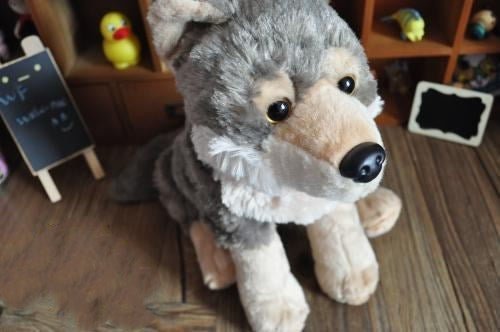 Grey wolf simulation animal plush toy - DunbiBeauty, LLC