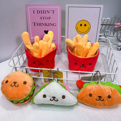 Hamburger Fries Sandwich Hot Dog Plush Toys - DunbiBeauty, LLC