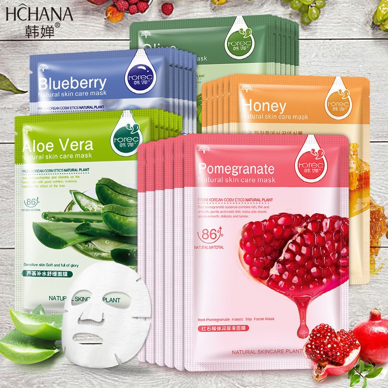 Han Chan Blueberry Beauty Moisturizing Facial Mask Nourishing Tender Skin Moisturizing Moisturizing Oil Control Plant Seaweed Facial Mask Wholesale - DunbiBeauty, LLC