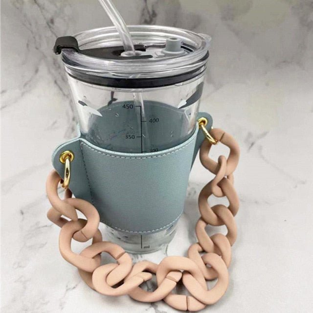 Hand-carrying Milk Tea Drink Cup Holder Detachable Chain - DunbiBeauty, LLC