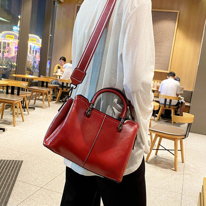 High-Capacity Zipper Splicing Handbag Shoulder Bag - DunbiBeauty, LLC