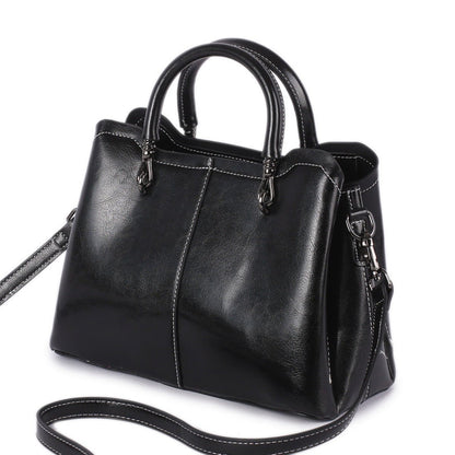 High-Capacity Zipper Splicing Handbag Shoulder Bag - DunbiBeauty, LLC