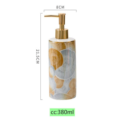 High-grade Ceramics Lotion Bottle Liquid Soap Dispenser Kitchen Hand Sanitizer Storage Shampoo Bottle Bathroom Accessory - DunbiBeauty, LLC