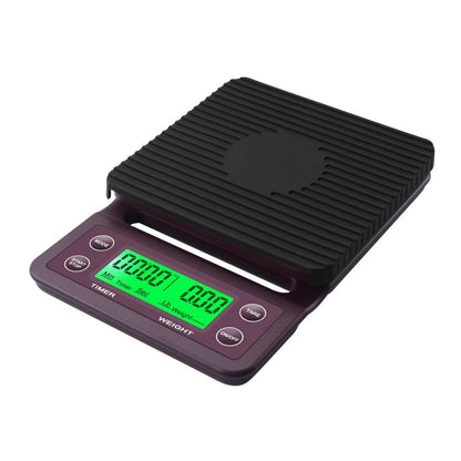 High Precision Digital Kitchen Scale Drip Coffee Scale With Timer LCD Display 3kg/0.1g 5kg/0.1g - DunbiBeauty, LLC