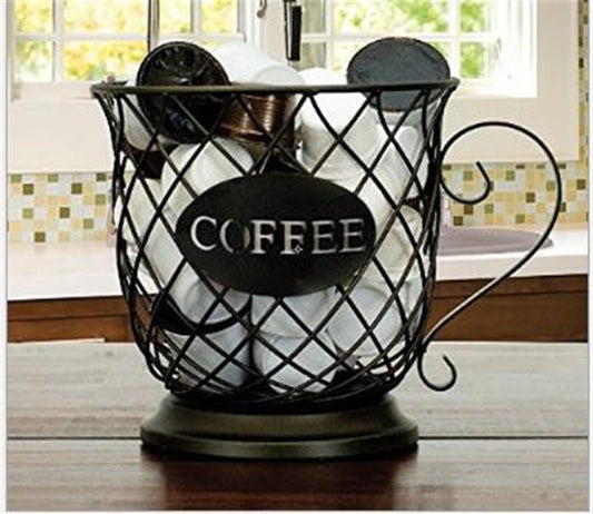 Home Storage Box Coffee-Cup Fruit Basket Side Handle Kitchen Portable Hollow-out Leachate Large Capacity Baskets - DunbiBeauty, LLC