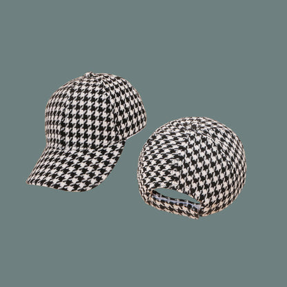 Houndstooth Pattern Baseball Cap - DunbiBeauty, LLC