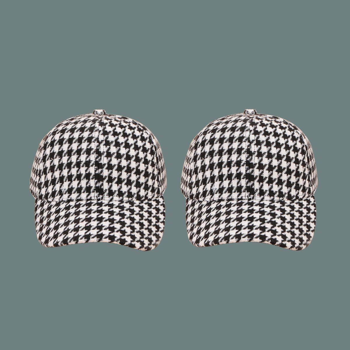 Houndstooth Pattern Baseball Cap - DunbiBeauty, LLC