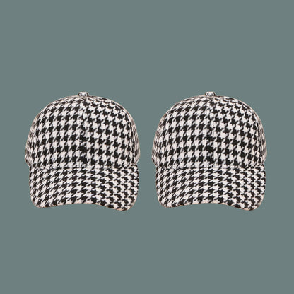 Houndstooth Pattern Baseball Cap - DunbiBeauty, LLC