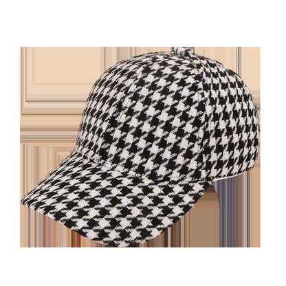 Houndstooth Pattern Baseball Cap - DunbiBeauty, LLC