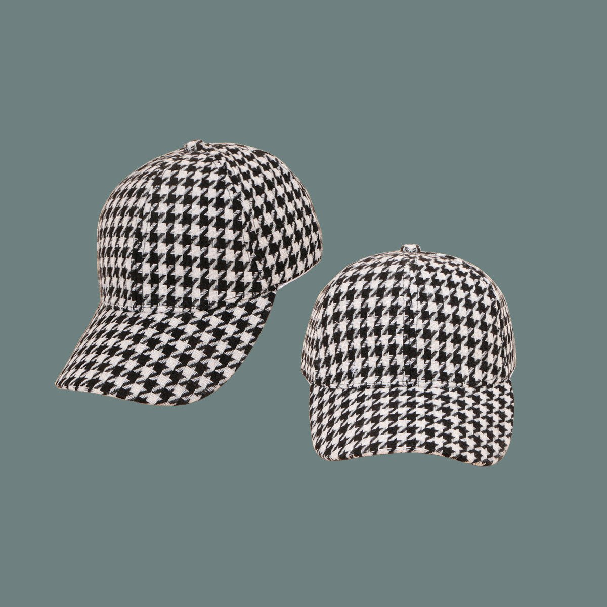 Houndstooth Pattern Baseball Cap - DunbiBeauty, LLC