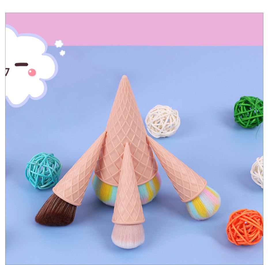 Ice Cream Cute Fiber Hair Makeup Brush - DunbiBeauty, LLC