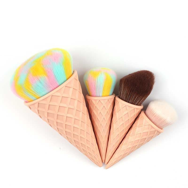 Ice Cream Cute Fiber Hair Makeup Brush - DunbiBeauty, LLC