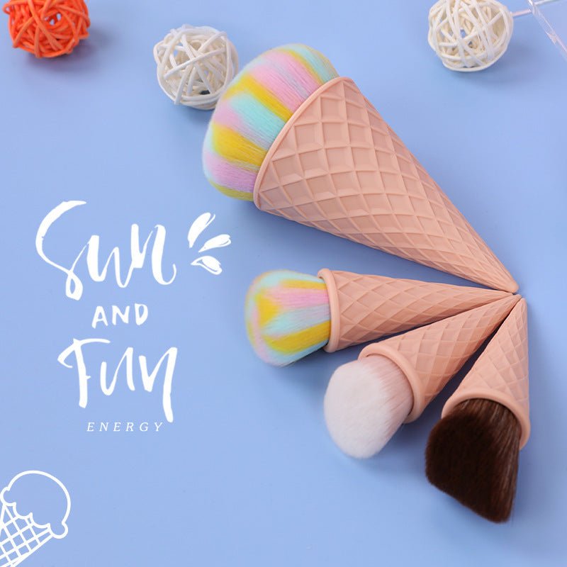 Ice Cream Cute Fiber Hair Makeup Brush - DunbiBeauty, LLC