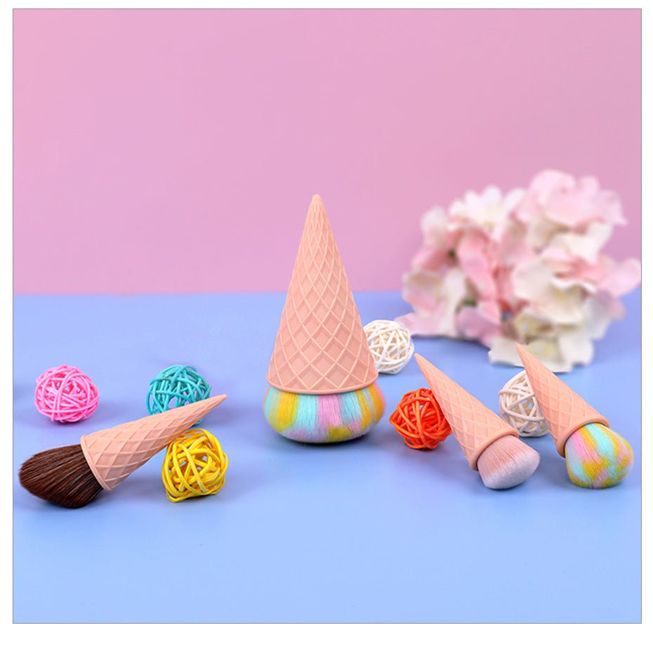 Ice Cream Cute Fiber Hair Makeup Brush - DunbiBeauty, LLC