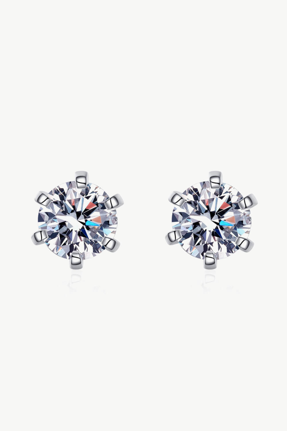 Inlaid Moissanite Stud Earrings - DunbiBeauty, LLC