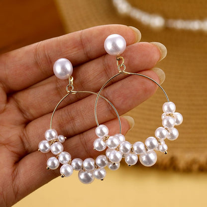 IPARAM Women's Dangle Pearl Earrings - DunbiBeauty, LLC