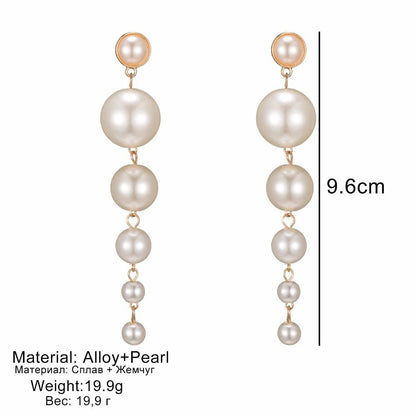 IPARAM Women's Dangle Pearl Earrings - DunbiBeauty, LLC