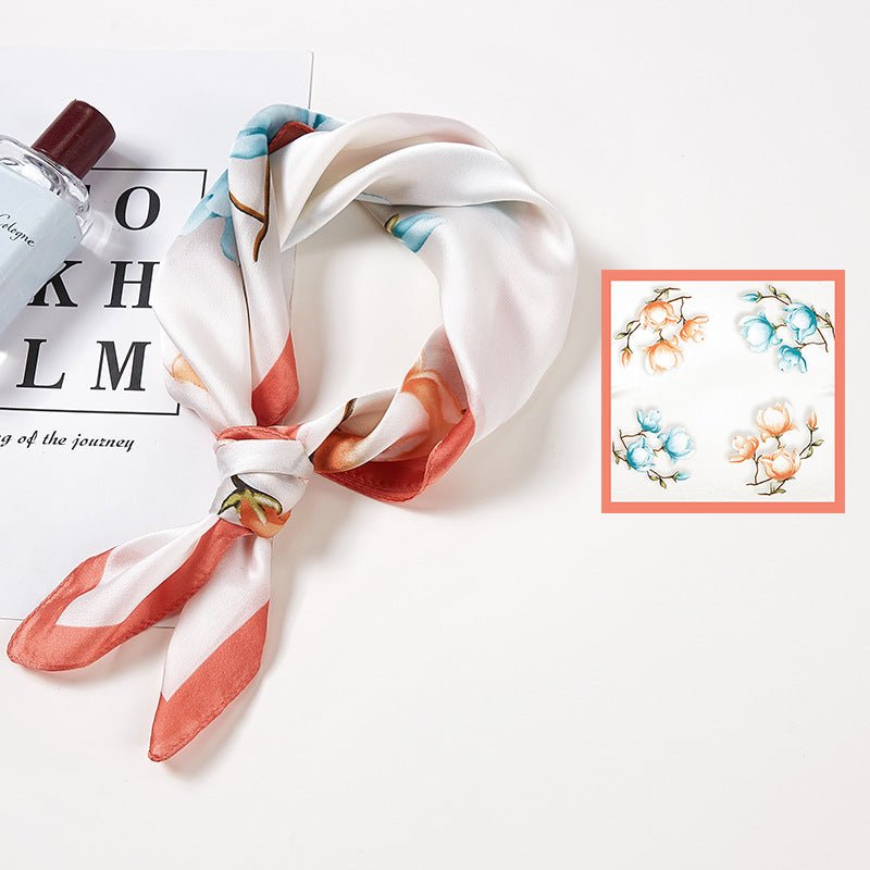 Japanese Style Silk Scarf Handkerchief - DunbiBeauty, LLC