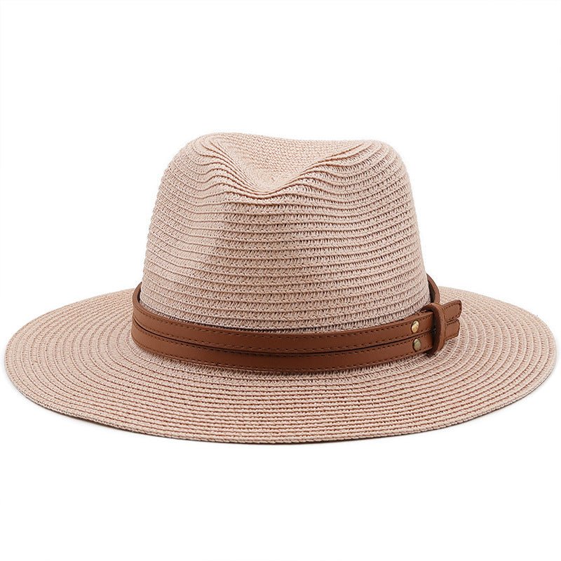 Jazz Style Wide Brim Straw Fedora - DunbiBeauty, LLC