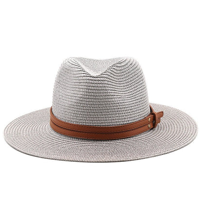 Jazz Style Wide Brim Straw Fedora - DunbiBeauty, LLC