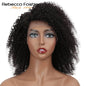 Jerry Curly Part Lace Human Hair Wigs With Baby Hair Brazilian Lace Part Short Curly Bob Wigs For Women Pre-Plucked Wig Rebecca - DunbiBeauty, LLC