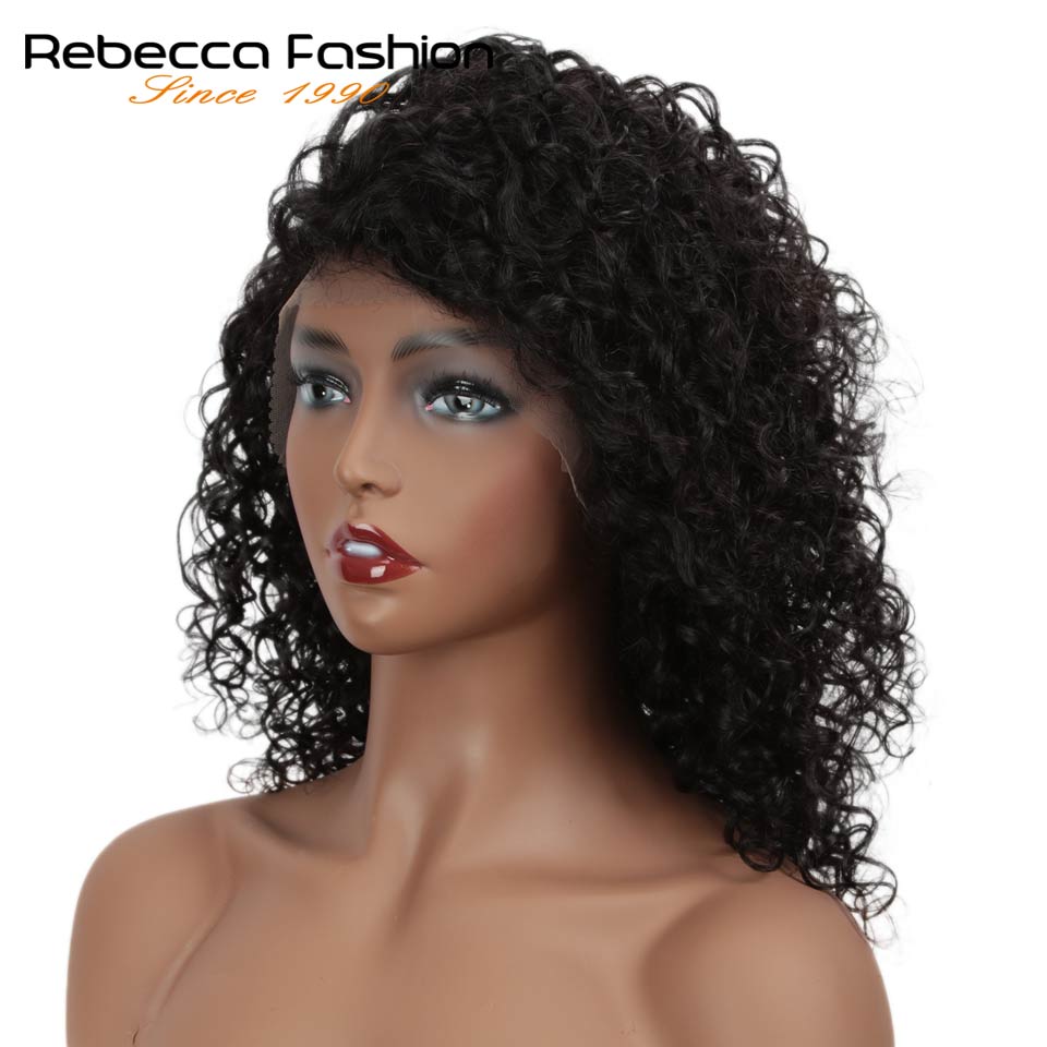 Jerry Curly Part Lace Human Hair Wigs With Baby Hair Brazilian Lace Part Short Curly Bob Wigs For Women Pre-Plucked Wig Rebecca - DunbiBeauty, LLC